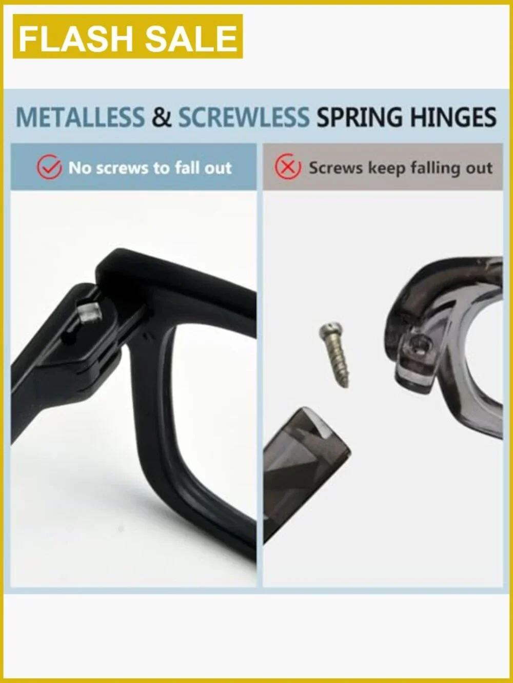 Oversized Screwless Spring Hinge Reading Glasses 6 Pack +2.00 Unisex